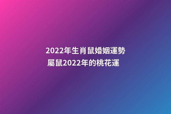2022年生肖鼠婚姻運勢 屬鼠2022年的桃花運-第1張-觀點-玄機派